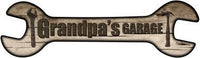 Grandpas Garage Novelty Metal Wrench Sign