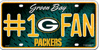 Green Bay Packers #1 Fan Novelty Metal License Plate
