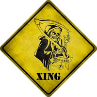 Grim Reaper Xing Novelty Metal Crossing Sign