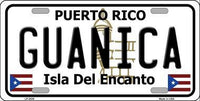 Guanica Puerto Rico State Background Metal Novelty License Plate