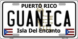 Guanica Puerto Rico State Background Metal Novelty License Plate