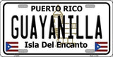 Guayanilla Puerto Rico State Background Metal Novelty License Plate