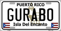 Gurabo Puerto Rico State Background Metal Novelty License Plate