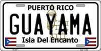 Guayama Puerto Rico State Background Metal Novelty License Plate