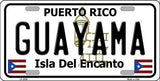 Guayama Puerto Rico State Background Metal Novelty License Plate