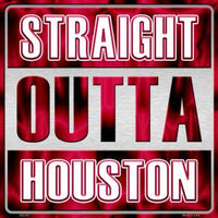 Straight Outta Houston NBA Novelty Metal Square Sign