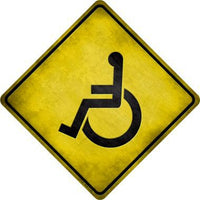 Handicap Novelty Metal Crossing Sign