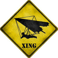 Hang Glider Xing Novelty Metal Crossing Sign