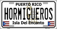 Hormiguesros Puerto Rico State Background Metal Novelty License Plate