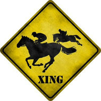 Harness Racing Xing Novelty Metal Crossing Sign