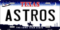 Houston Astros Texas State Background Novelty Metal License Plate