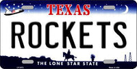 Houston Rockets Texas Novelty State Background Metal License Plate