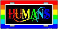 Humans Pride Metal Novelty License Plate