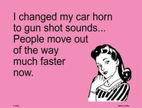 I Changed My Car Horn Metal Novelty Parking Sign
