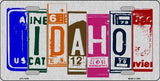 Idaho License Plate Art Brushed Aluminum Metal Novelty License Plate