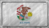Illinois State Flag Metal Novelty Motorcycle License Plate