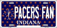 Indiana Pacers NBA Fan Indiana Novelty State Background Metal License Plate