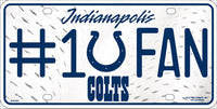 Indianapolis Colts #1 Fan Novelty Metal License Plate