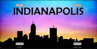 Indianapolis City Silhouette Metal Novelty License Plate