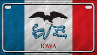 Iowa State Flag Metal Novelty Motorcycle License Plate