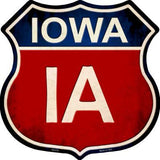 lowa Metal Novelty Highway Shield