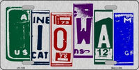 Iowa License Plate Art Brushed Aluminum Metal Novelty License Plate
