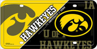 Iowa Hawkeyes Deluxe Helmet Logo Novelty Metal License Plate