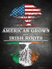 American Grown Irish Roots Metal Novelty Parking Sign