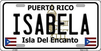 Isabela Puerto Rico State Background Metal Novelty License Plate