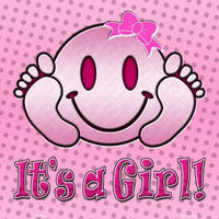Its A Girl Novelty Metal Square Sign