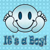 Its A Boy Novelty Metal Square Sign