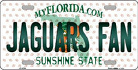 Jacksonville Jaguars NFL Fan Florida State Background Novelty Metal License Plate