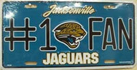 Jacksonville Jaguars #1 Fan Novelty Metal License Plate