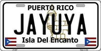 Jayuya Puerto Rico State Background Metal Novelty License Plate