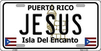 Jesus Puerto Rico State Background Metal Novelty License Plate