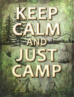 Keep Calm And Camp Metal Novelty Parking Sign