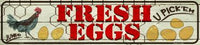 Fresh Eggs Metal Novelty Mini Street Sign