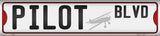 Pilot Boulevard Metal Novelty Mini Street Sign