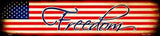 Freedom USA Flag Background Metal Novelty Seasonal Mini Street Sign