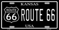 Route 66 Kansas Metal Novelty License Plate