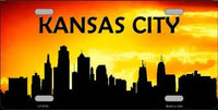Kansas City Silhouette Metal Novelty License Plate