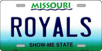 Kansas City Royals Missouri State Background Novelty Metal License Plate