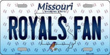 Kansas City Royals MLB Fan Missouri State Background Novelty Metal License Plate