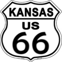Kansas Route 66 Highway Shield Metal Sign
