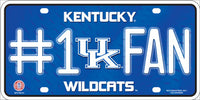 Kentucky Wildcats #1 Fan Novelty Metal License Plate
