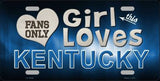 This Girl Loves Kentucky Novelty Metal License Plate