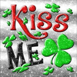 Kiss Me Novelty Metal Seasonal Square Sign