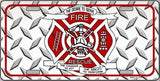 Fire and Rescue Metal Novelty License Plate