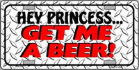 Get Me A Beer Metal Novelty License Plate