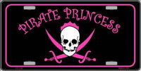 Pirate Princess Metal Novelty License Plate